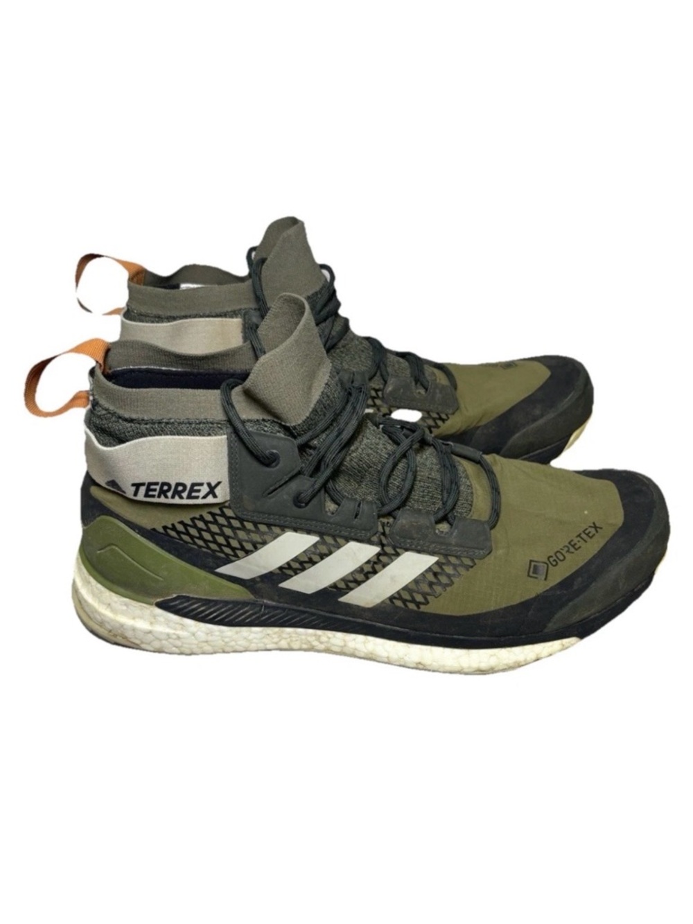 Adidas TERREX FREE HIKER GTX Mens 12 Raw Khaki G26537 Hiking Outdoor Gortex
